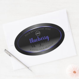 Zwart wit etiket Shimmery Blue Lijst Logo