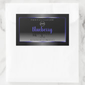 Zwart wit etiket Shimmery Blue Lijst Logo (Tas)