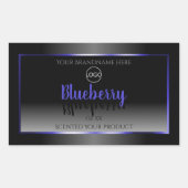 Zwart wit etiket Shimmery Blue Lijst Logo (Voorkant)