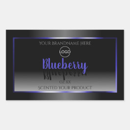 Zwart wit etiket Shimmery Blue Lijst Logo