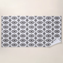 Zwart-wit etnisch ikat geometrisch patroon
