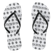 Zwart Wit Etnische Merken Teenslippers (Voetbed)