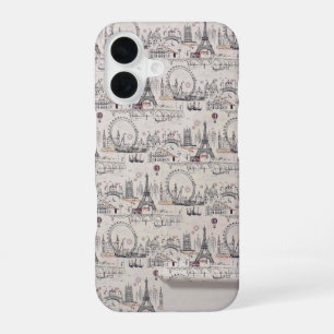  zwart-wit Europa Afbeeldingen Hoesje-Mate iPho iPhone 16 Hoesje