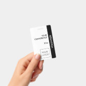 Zwart-wit evenement Vrijwilliger Logo Badge (Handheld)