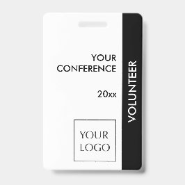 Zwart-wit evenement Vrijwilliger Logo Badge
