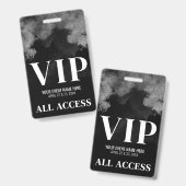 Zwart-Wit Event VIP-feest Badge (Voor- en achterkant)