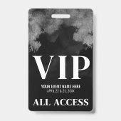 Zwart-Wit Event VIP-feest Badge (Achterkant)