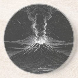 Zwart-wit explodeert in het heelal zandsteen onderzetter