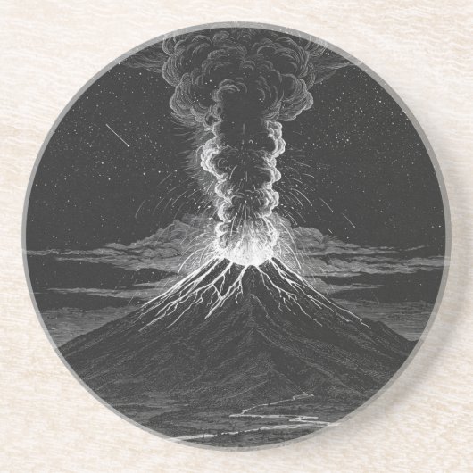 Zwart-wit explodeert in het heelal zandsteen onderzetter (Voorkant)