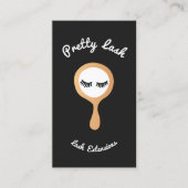 Zwart Wit EyeLash Extensions Gold Mirror Visitekaartje (Voorkant)
