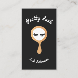 Zwart Wit EyeLash Extensions Gold Mirror Visitekaartje