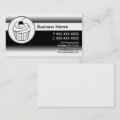 Zwart wit fade cupcake aangepaste visitekaartjes (Voorkant / Achterkant)