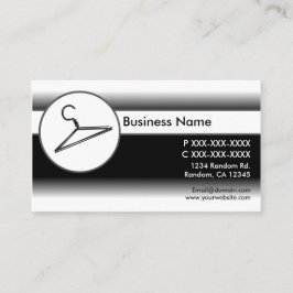 Zwart wit fade kleding hanger visitekaartjes