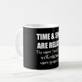 Zwart-Wit Familie Grappig Wetenschappelijk Citaat Koffiemok (Voorkant links)