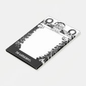  Zwart Wit Familienaam Santa Christmas Post-it® Notes (Schuin)