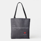 Zwart-wit Family Collage speciale boodschap Tote Bag (Achterkant)
