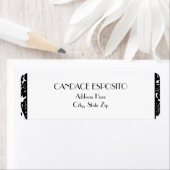 Zwart-wit Fancy damast patroonlabels Etiket (Insitu)