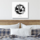 Zwart-wit Fancy decoratief Lijst Foto Canvas Afdruk (Insitu (Slaapkamer))