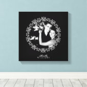 Zwart-wit Fancy decoratief Lijst Foto Canvas Afdruk (Insitu (Houten vloer))