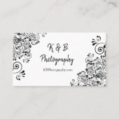 Zwart-wit Fancy grens Visitekaartje (Voorkant)