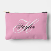 Zwart-wit Fancy Monogram Roze Etui (Voorkant)