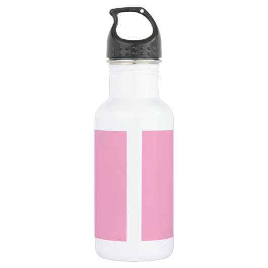 Zwart-wit Fancy Monogram Roze Waterfles (Achterkant)