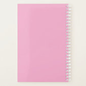 Zwart-Wit Fantasie Monogram Roze Planner (Achterkant)