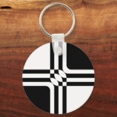 Zwart-wit fantasie sleutelhanger (Voorkant)
