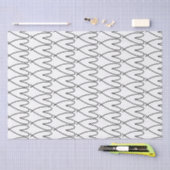 Zwart & Wit Fantasievol Hartjes Tissuepapier (Craft)