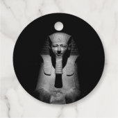 Zwart-wit farao koning bedankjes labels (Achterkant)