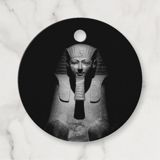 Zwart-wit farao koning bedankjes labels (Voorkant)