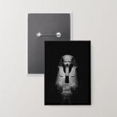 Zwart-wit farao koning button (Voorkant / Achterkant)