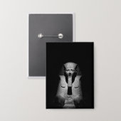 Zwart-wit farao koning button (Voorkant / Achterkant)