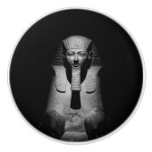 Zwart-wit farao koning keramische knop (Voorkant)