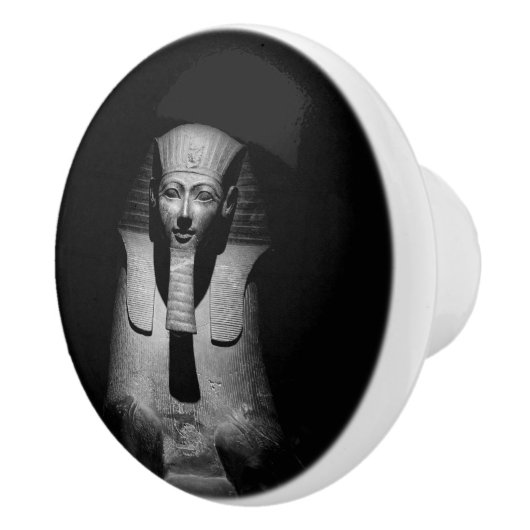 Zwart-wit farao koning keramische knop (Rechts)