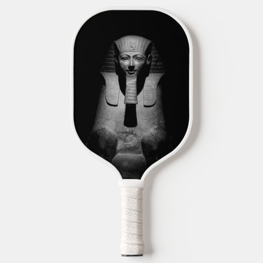 Zwart-wit farao koning pickleball paddle (Voorkant)