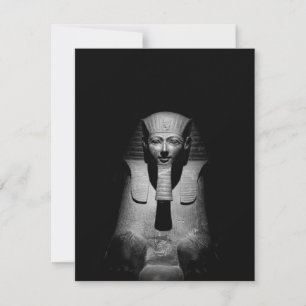 Zwart-wit farao koning RSVP kaartje