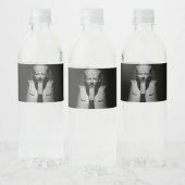 Zwart-wit farao koning waterfles etiket (Flessen)