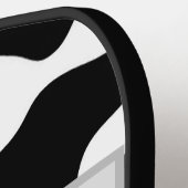 Zwart-wit Faux  Cowhyde Pickleball Paddle (Links Detail)