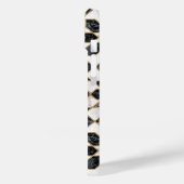 Zwart-wit Faux Gold Marble Moroccan Mosaic Case-Mate iPhone Case (Achterkant / Links)
