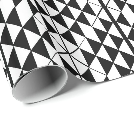 Zwart wit faux goud glitter abstracte patternfaux cadeaupapier (Rol Hoek)