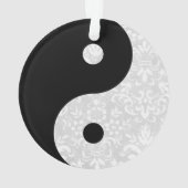 Zwart-wit Faux Kant Yin Yang met Lichten Ornament (achterkant)