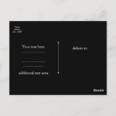 Zwart Wit & Faux Zilver Shimmer Lips Event Briefkaart (Achterkant)