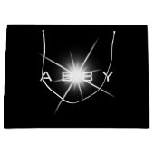 Zwart Wit Favor Gift Abby Spark Light Groot Cadeauzakje (Voorkant)