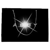 Zwart Wit Favor Gift Abby Spark Light Groot Cadeauzakje (Achterkant)