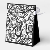 Zwart-wit Favorietendozen Bedankdoosjes (Achterkant)