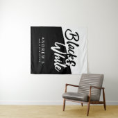 Zwart-wit feest, foto achtergrond wandkleed (In Situ (horizontaal))