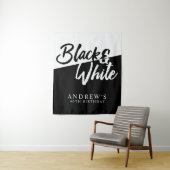 Zwart-wit feest, foto achtergrond wandkleed (In situ)