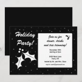 Zwart-wit feestdag kaart (Voorkant / Achterkant)