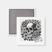 Zwart-wit Femme Forte Magneet (Voorkant / Achterkant)